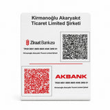 18×14 cm QR Kodlu IBAN ve Ödeme Panosu