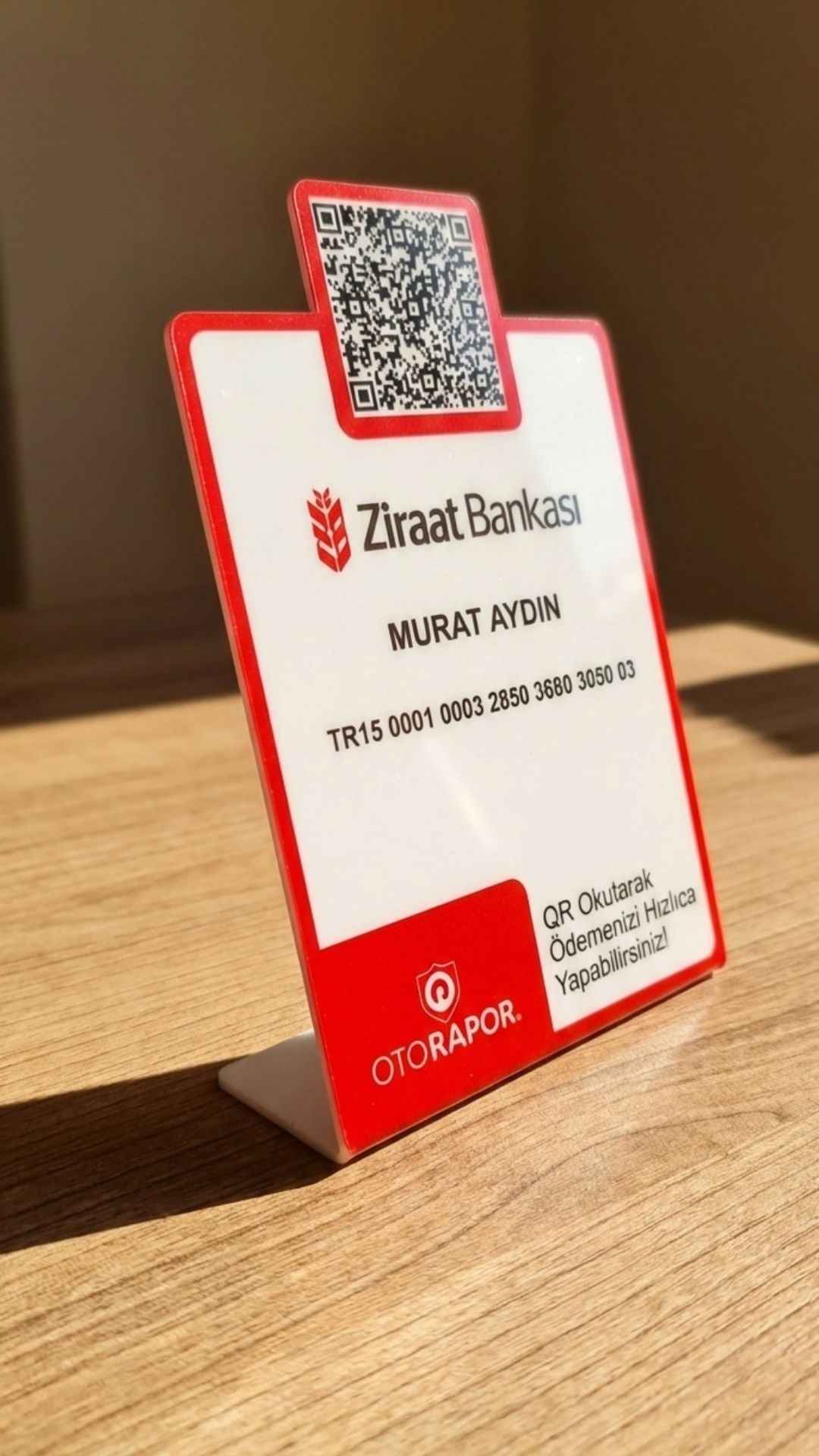 Özel Kesim Tasarımlı Çok Amaçlı Akrilik QR Kod Panosu