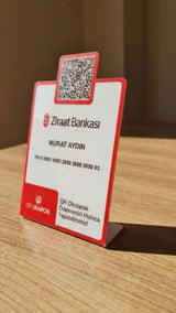 Özel Kesim Tasarımlı Çok Amaçlı Akrilik QR Kod Panosu