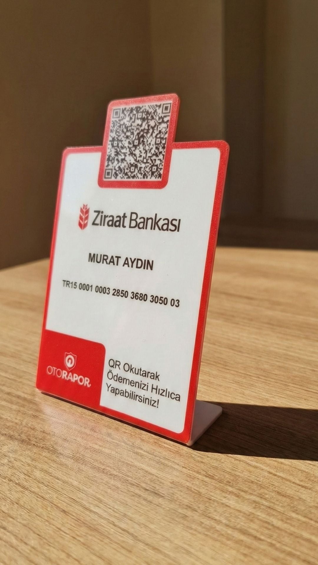 Özel Kesim Tasarımlı Çok Amaçlı Akrilik QR Kod Panosu