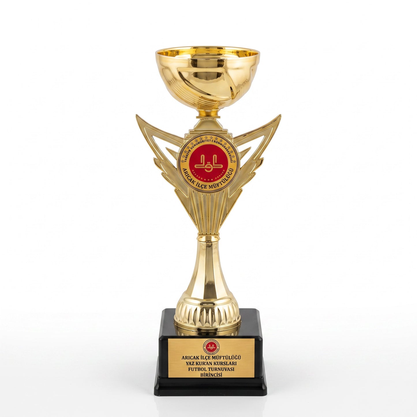 31 cm Kanat Figürlü Kişiye Özel Gold Kupa