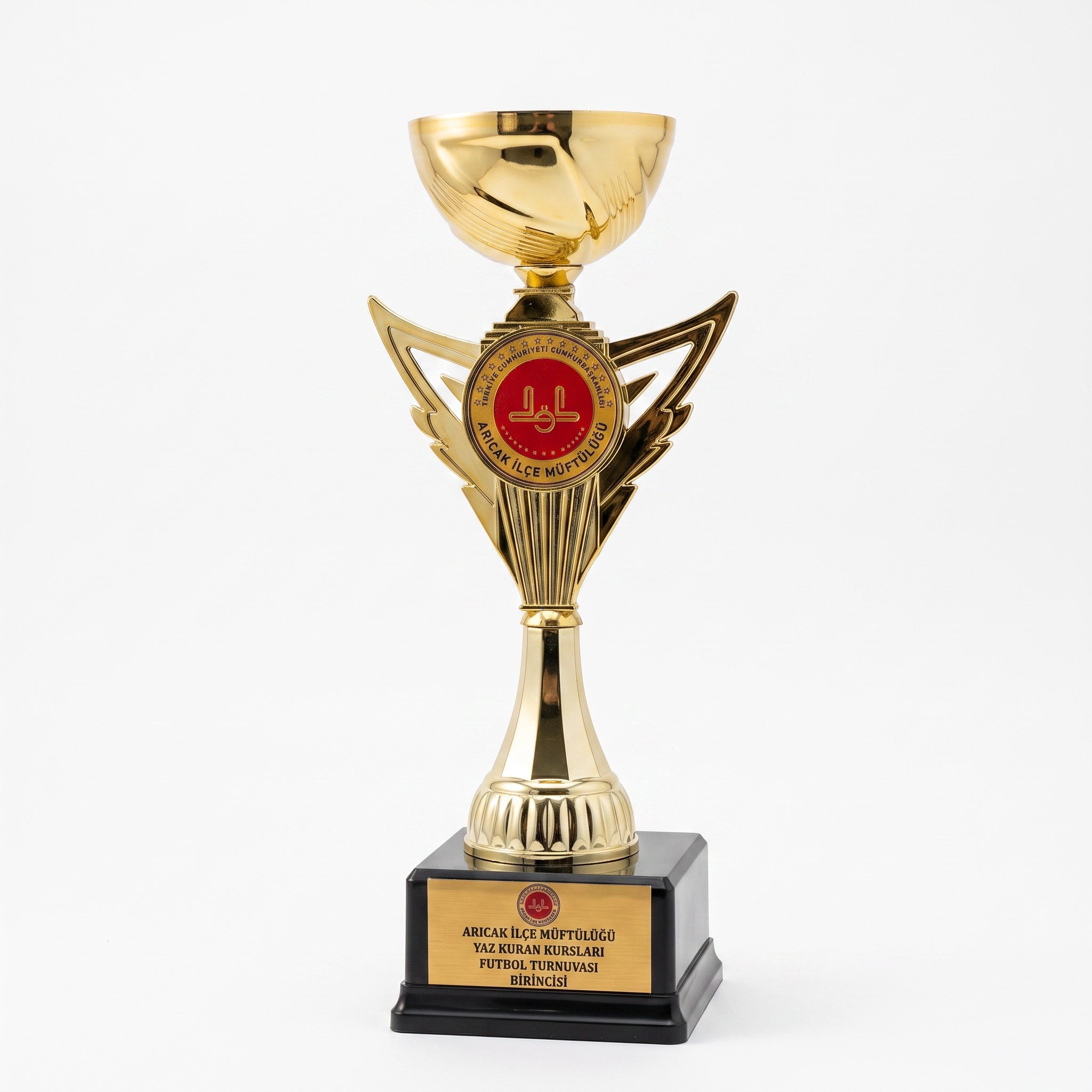 31 cm Kanat Figürlü Kişiye Özel Gold Kupa