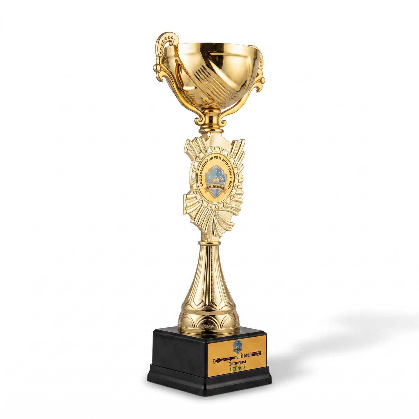 3’lü Kişiye Özel Gold Kupa Seti – 38, 37 ve 36 cm