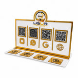 4 QR ve 4 NFC Dahil Çift Yön Seçenekli Pleksi Pano – KQR-504