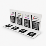 4 QR ve 4 NFC Dahil Masaüstü Bilgi Panosu – masaüstü kullanım görünümü