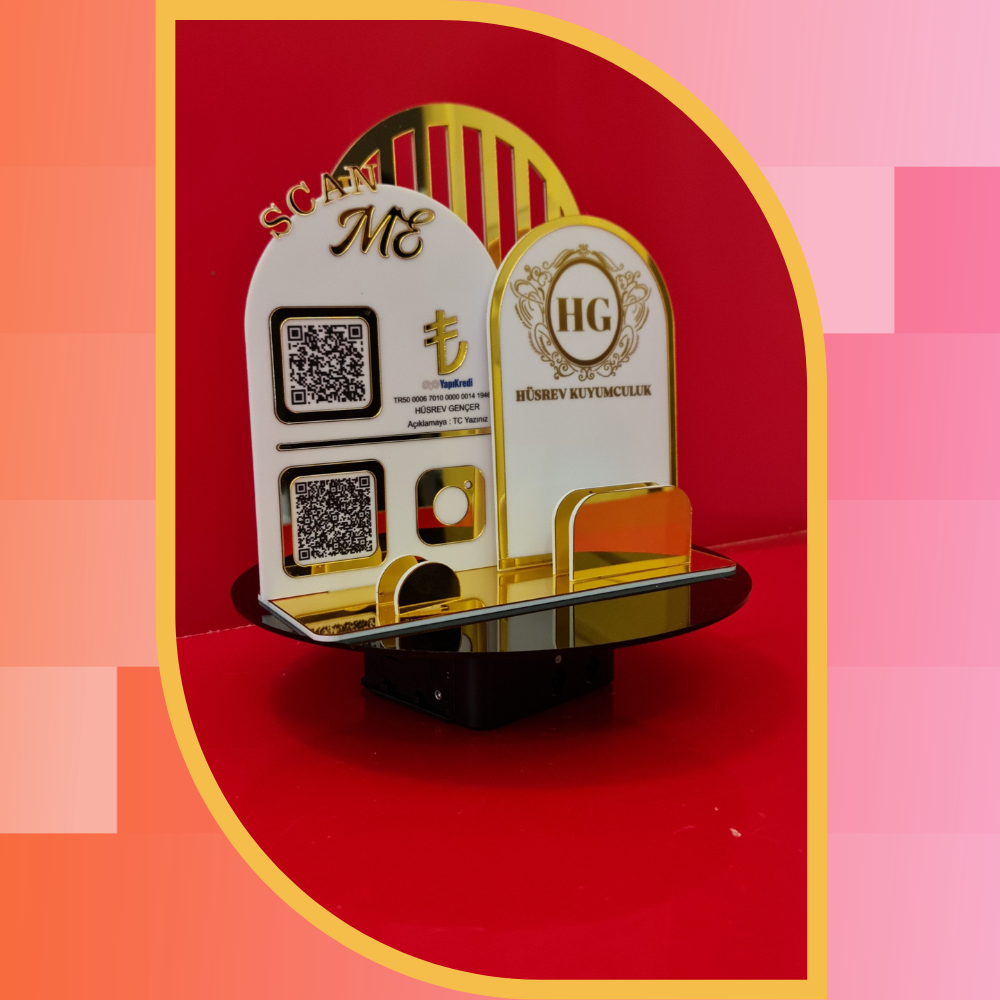 5'li Fonksiyonel Masa Üstü QR Stand & Organizer Seti