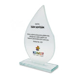Alev Formlu Sivri Uçlu Kristal Plaket – Model 001