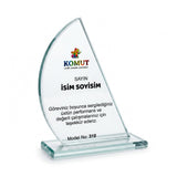 Alev Formlu Sivri Uçlu Kristal Plaket – Model 310