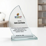 Alev Formlu Sivri Uçlu Kristal Plaket – Model 310