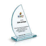Alev Formlu Sivri Uçlu Kristal Plaket – Model 310