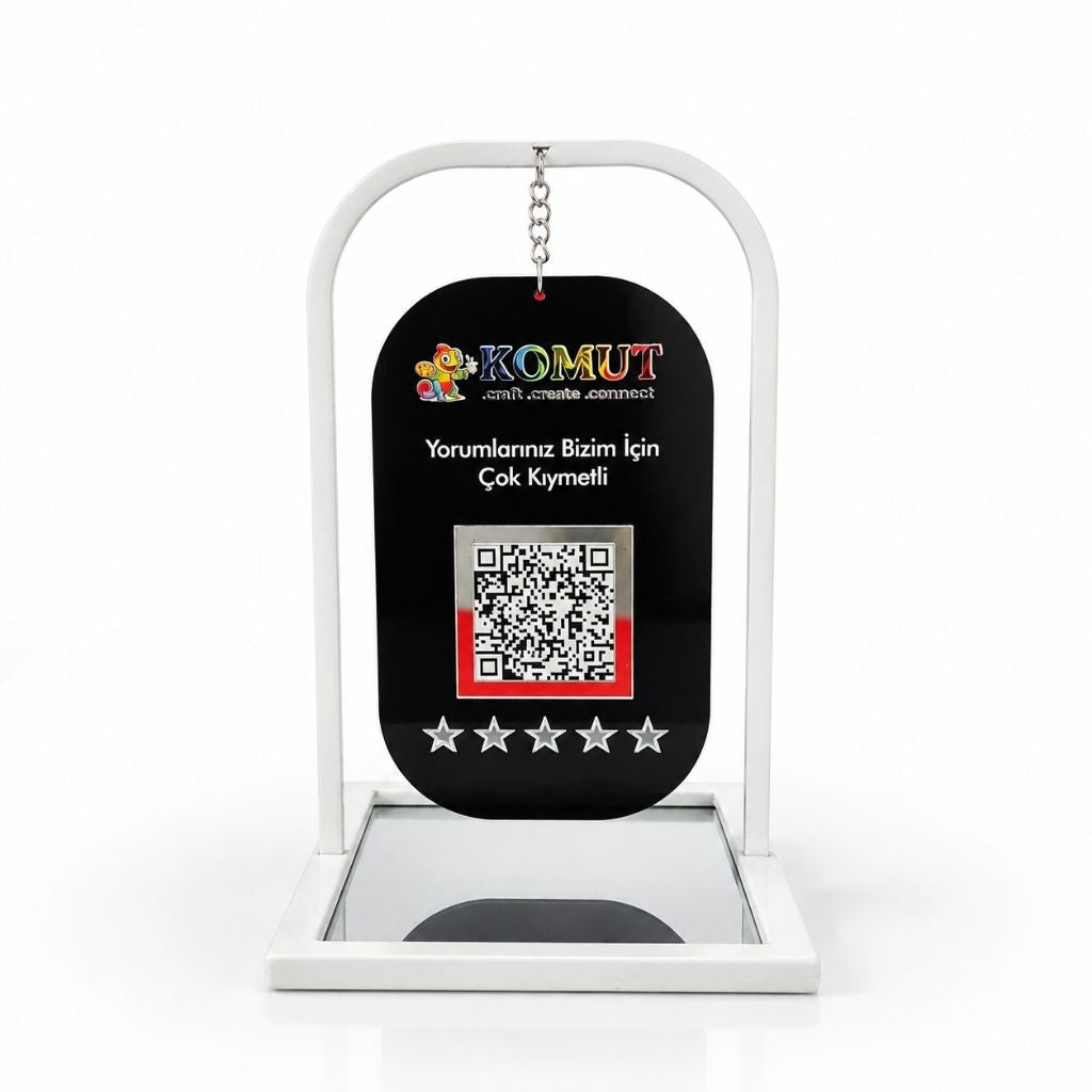Sallanır Google Yorum QR Kod Standı – kişiye özel ana ürün görünümü