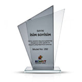 Çift Zirve Katmanlı Geometrik Kristal Plaket – Model 292