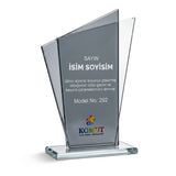 Çift Zirve Katmanlı Geometrik Kristal Plaket – Model 292
