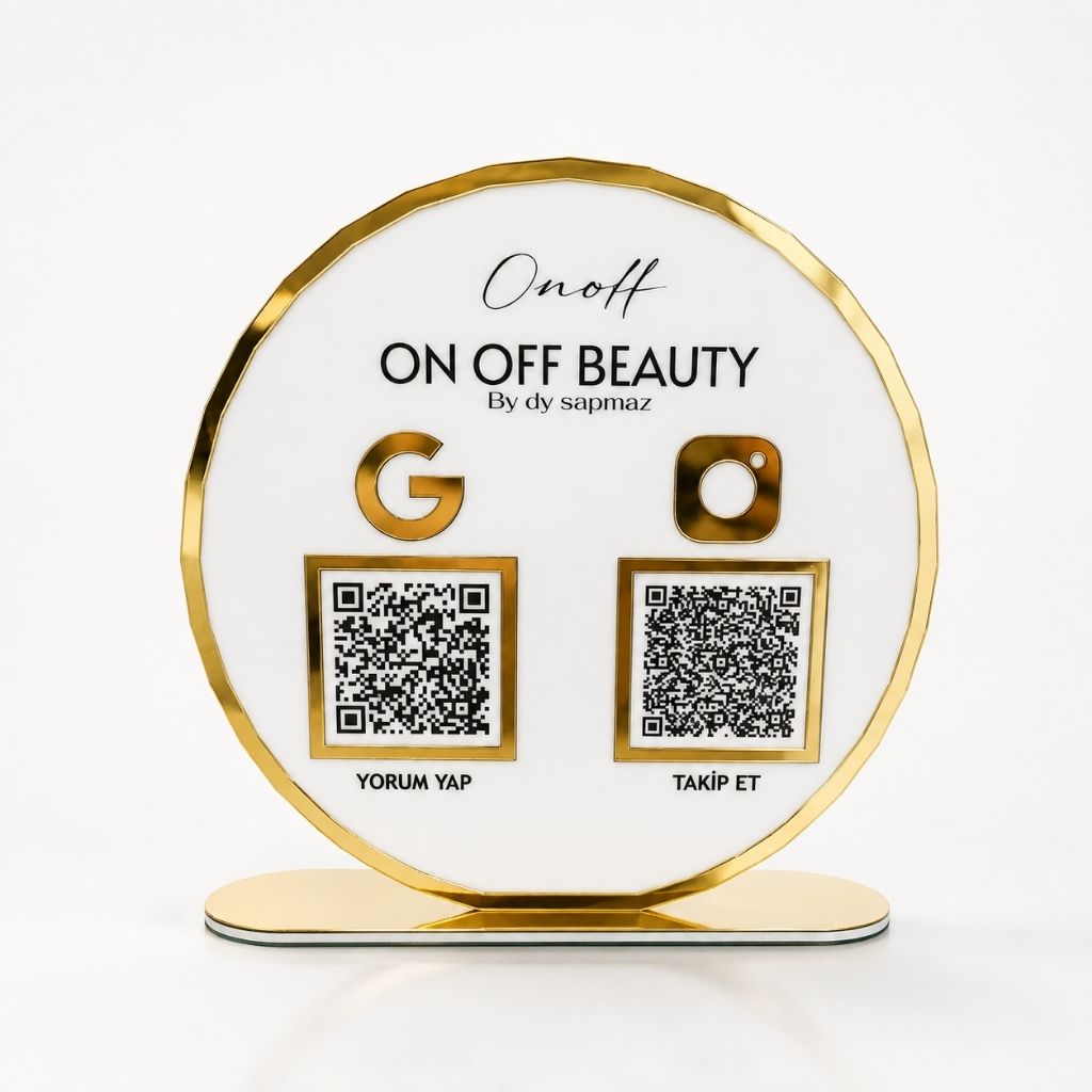 Daire Form 2’li Google Yorum ve IBAN QR Standı – kişiye özel ana ürün görünümü