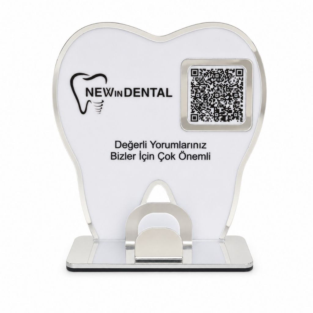 QR Code Board with Business Card Holder for Dental Clinics – KQR-511