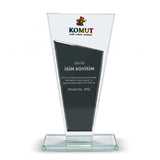 Eğik Kesim İç Panel Detaylı Kristal Plaket – Model 212