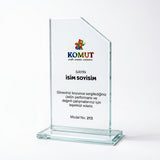 Eğimli Üst Kesim Kurumsal Kristal Plaket – Model 213