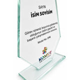 Elmas Kesim Füme Kristal Plaket Model 216 - 238