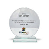 Faset Kenarlı Yuvarlak Kristal Plaket – Model 283