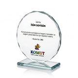 Faset Kenarlı Yuvarlak Kristal Plaket – Model 283