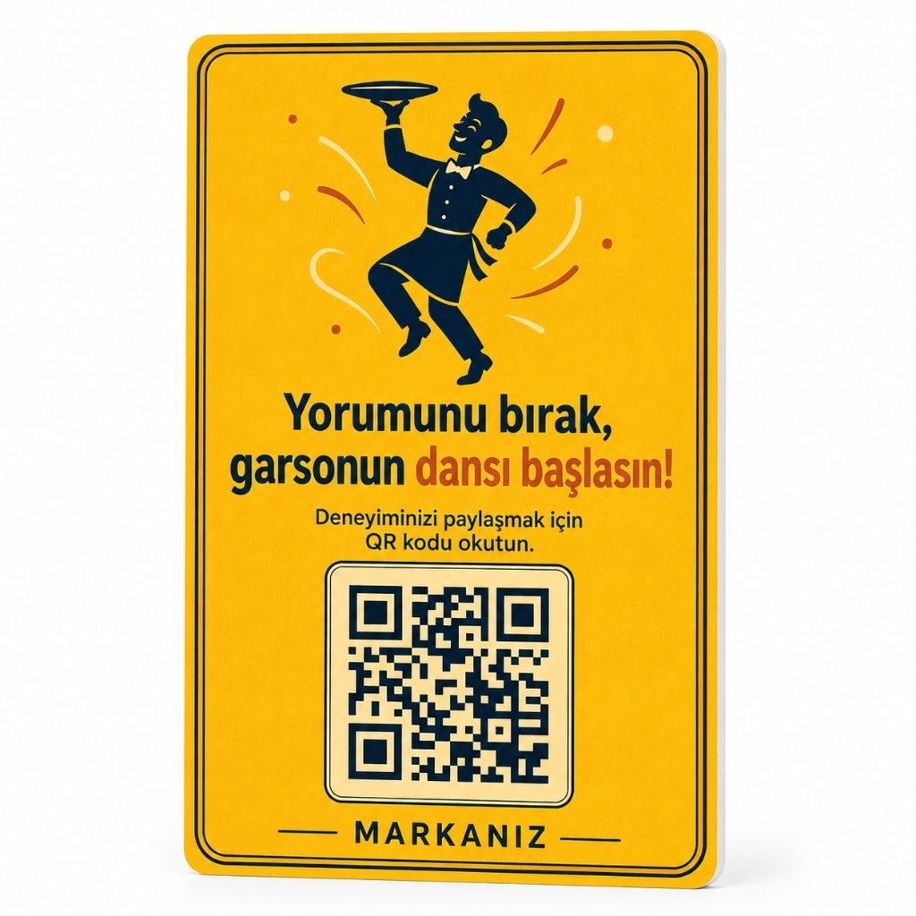 Google Review Card – Waiter Dancing | With NFC Option