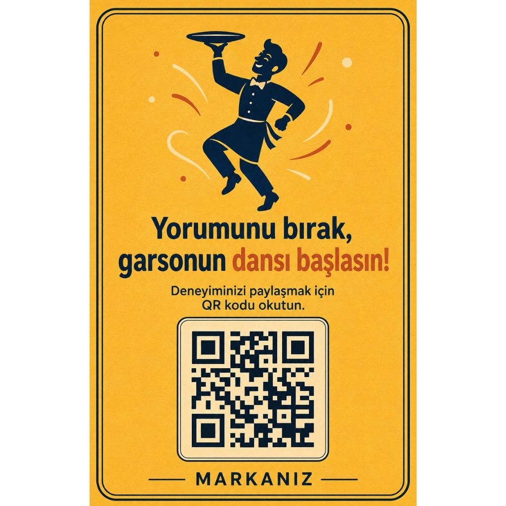 Google Review Card – Waiter Dancing | With NFC Option