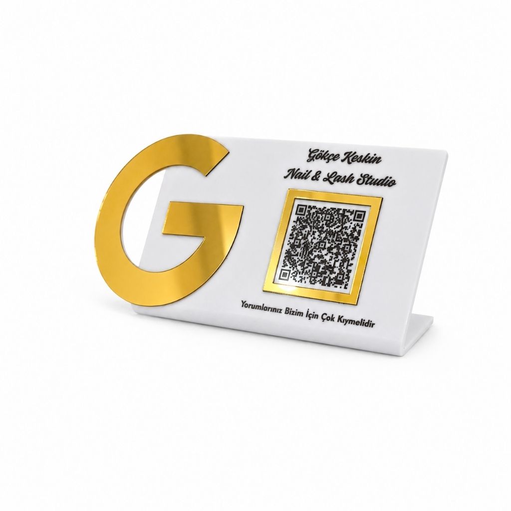 Google Review QR Code Desktop Acrylic Stand – KQR-514