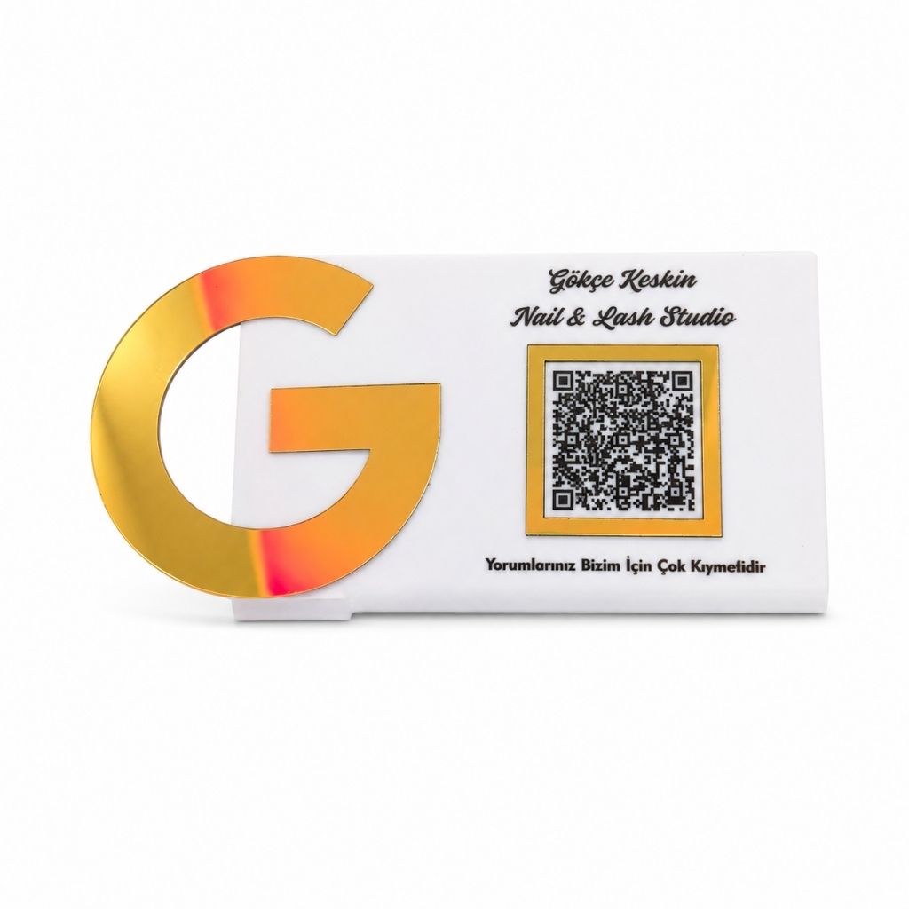 Google Review QR Code Desktop Acrylic Stand – KQR-514