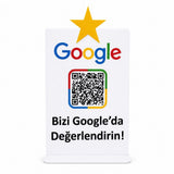 Google Review QR Stand A5 Ayaklı Pleksi Pano – kişiye özel ana ürün görünümü