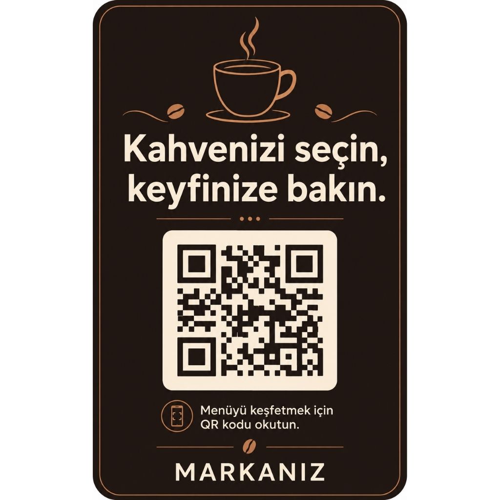 Select Your Coffee and Enjoy - QR Menu Card – NFC Option