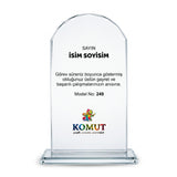 Kemer Formlu Fasetli Kristal Plaket – Model 249
