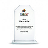 Kırık Köşeli Kişiye Özel Kristal Plaket – Model 230