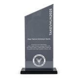 Kişiye Özel Konferans Zirvesi 24 cm Kristal Plaket – Model 021
