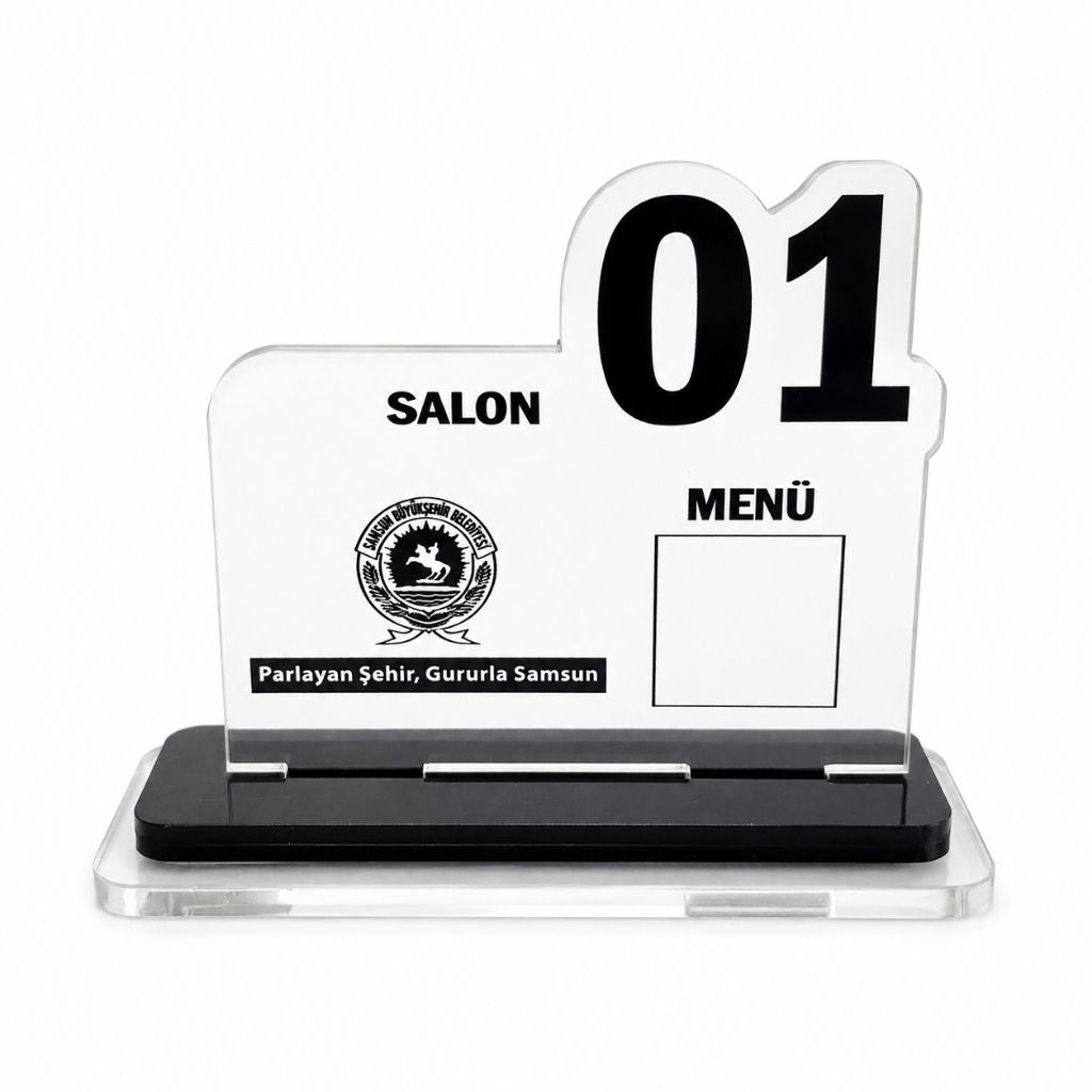 Personalized Acrylic QR Menu Table Number – KQR-507