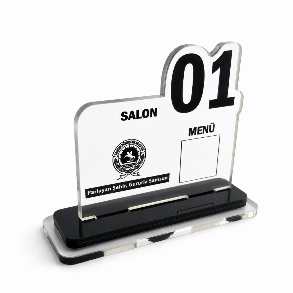 Personalized Acrylic QR Menu Table Number – KQR-507