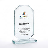 Kule Formlu Sekiz Köşe Kristal Plaket – Model 206