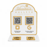 Külliye Model 2 QR and 2 NFC Plexiglass Desktop Sign – KQR-509
