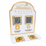 Külliye Model 2 QR and 2 NFC Plexiglass Desktop Sign – KQR-509