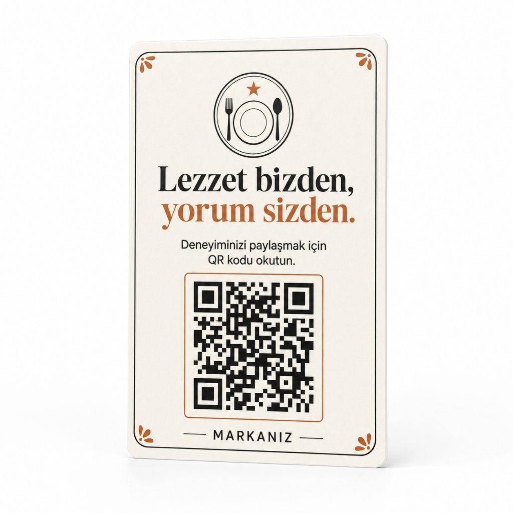 Taste from Us, Reviews from You QR Card - Review-Enabled Design Card