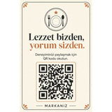 Taste from Us, Reviews from You QR Card - Review-Enabled Design Card