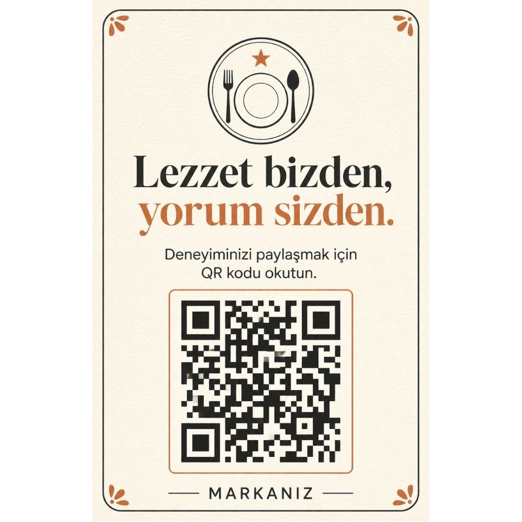 Taste from Us, Reviews from You QR Card - Review-Enabled Design Card