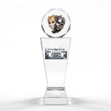 Madalyon Başlıklı Sütun Kristal Plaket – Model 010