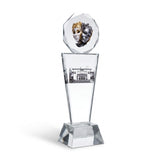 Madalyon Başlıklı Sütun Kristal Plaket – Model 010