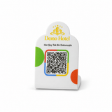 Mini Beyaz 8×5 cm Masaüstü QR Menü Standı – kişiye özel ana ürün görünümü