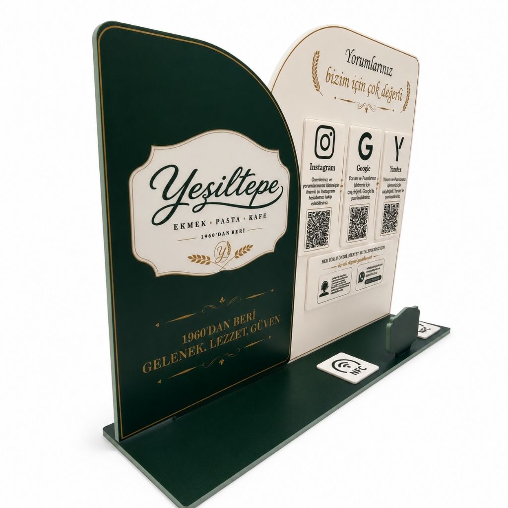 Custom Cut Corporate 3-Piece QR Code and Customer Support Board – KQR-502