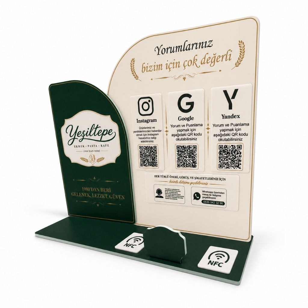Custom Cut Corporate 3-Piece QR Code and Customer Support Board – KQR-502