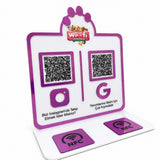 Plexiglass Sign with 2 QR and 2 NFC for Pet Shops – KQR-510