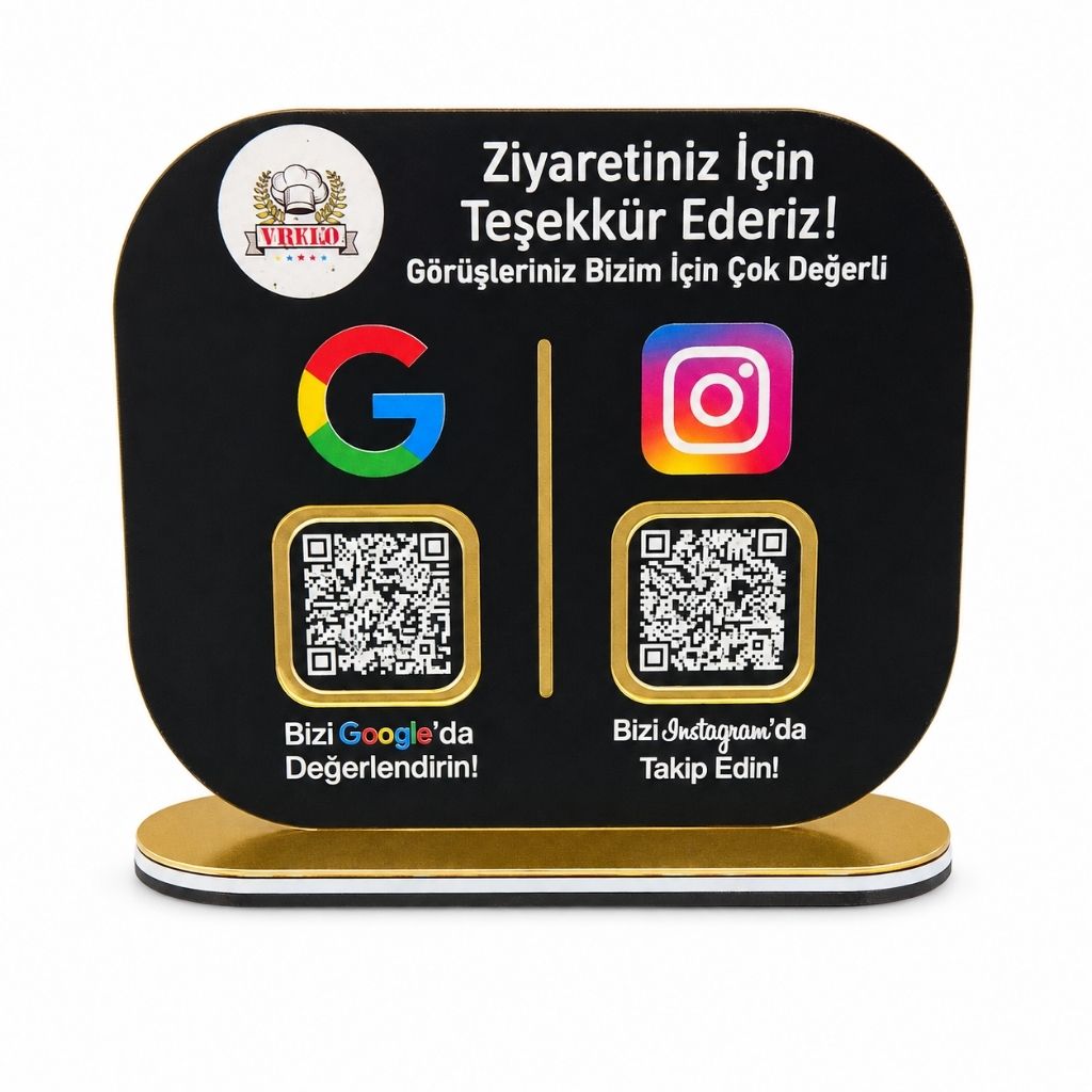 Double-Sided QR Code Menu Board for Restaurants – KQR-518