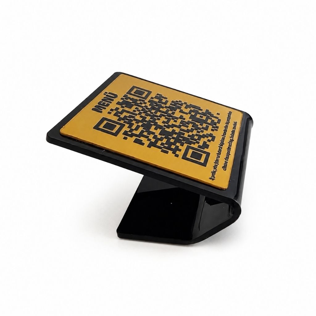 NFC-Enabled Desktop QR Menu Stand for Restaurants – KQR-503