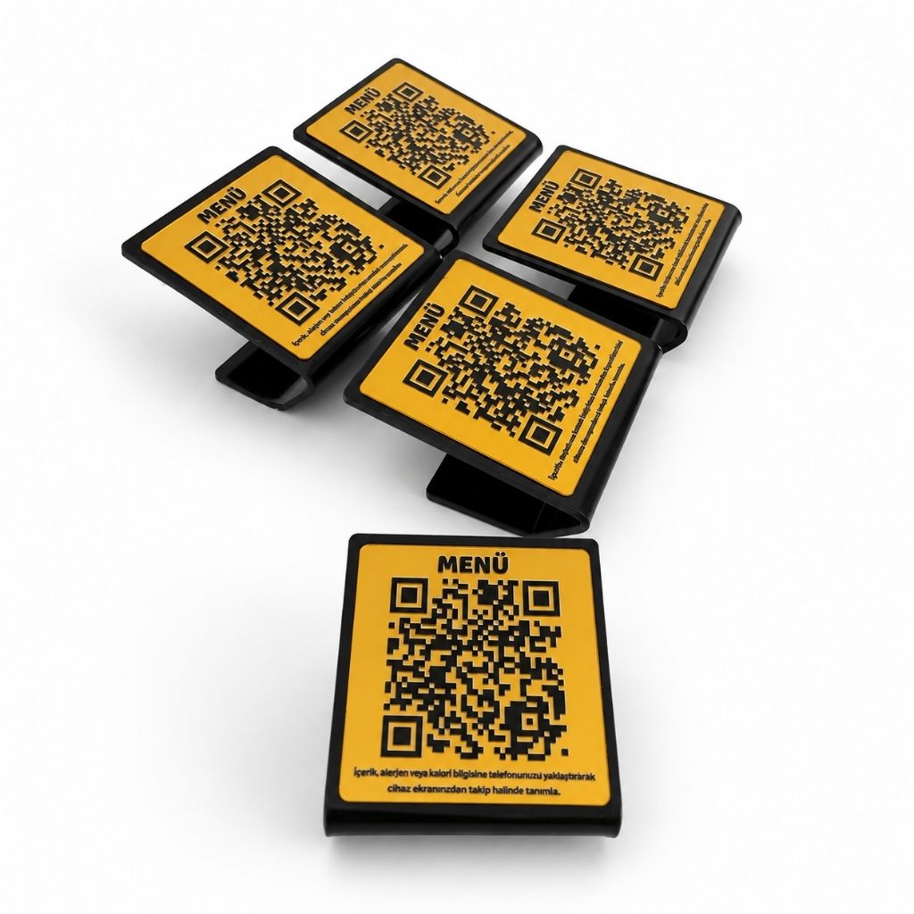 NFC-Enabled Desktop QR Menu Stand for Restaurants – KQR-503